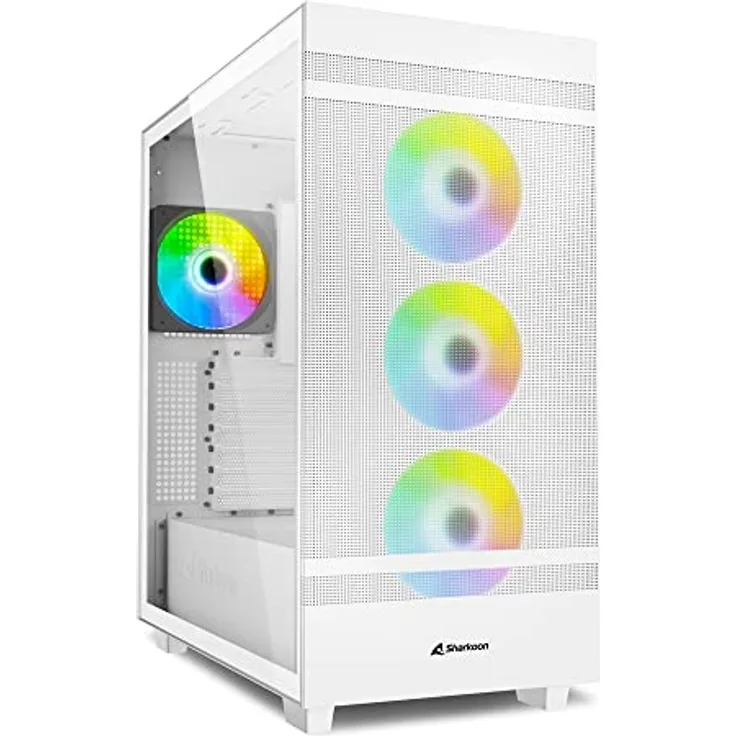 Sharkoon Rebel C50 RGB, ATX PC-Gehäuse, Weiß