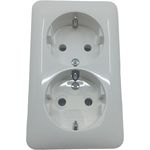 GIRA 478013 Steckdose 2 fach, Reinweiß, Glänzend, Mit Kinderschutz