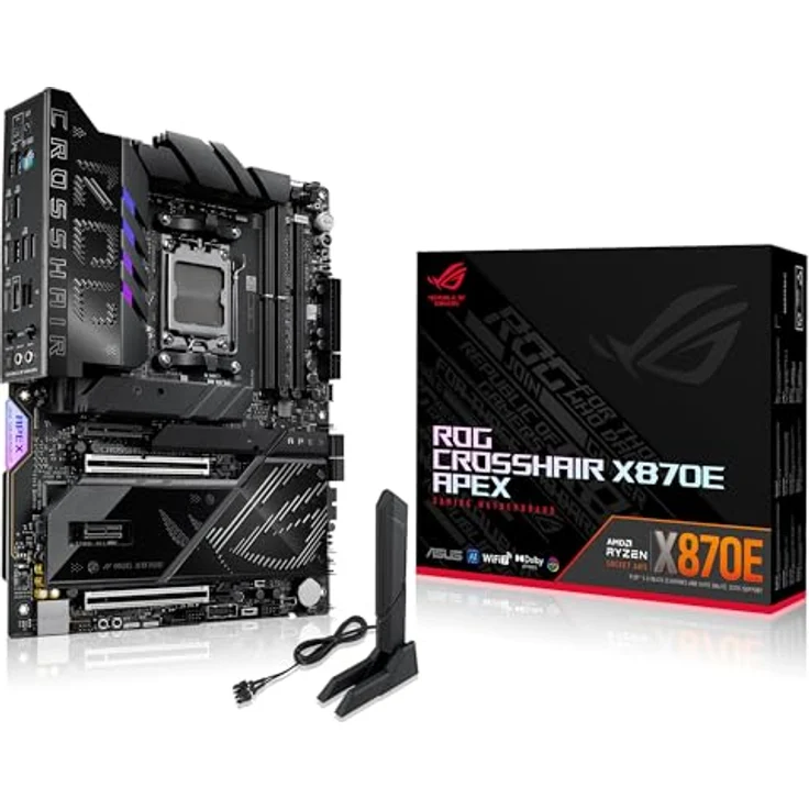 ASUS ROG Crosshair X870E APEX Gaming Mainboard AMD AM5, ATX, PCIe 5.0, DDR5, WiFi 7, AI Overclocking, Aura Sync – Bild 1