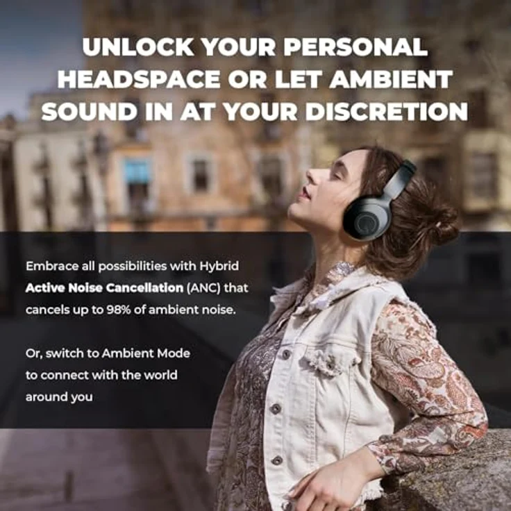 Creative - Zen Hybrid Pro Classic Wireless Over-Ear Headphones ANC - Black – Bild 6