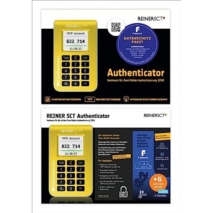 ReinerSCT tanJack photo QR Datenschutzpaket, Speicherkartenlesegerät, robust und mobil, Weiß-Gelb – Bild 2