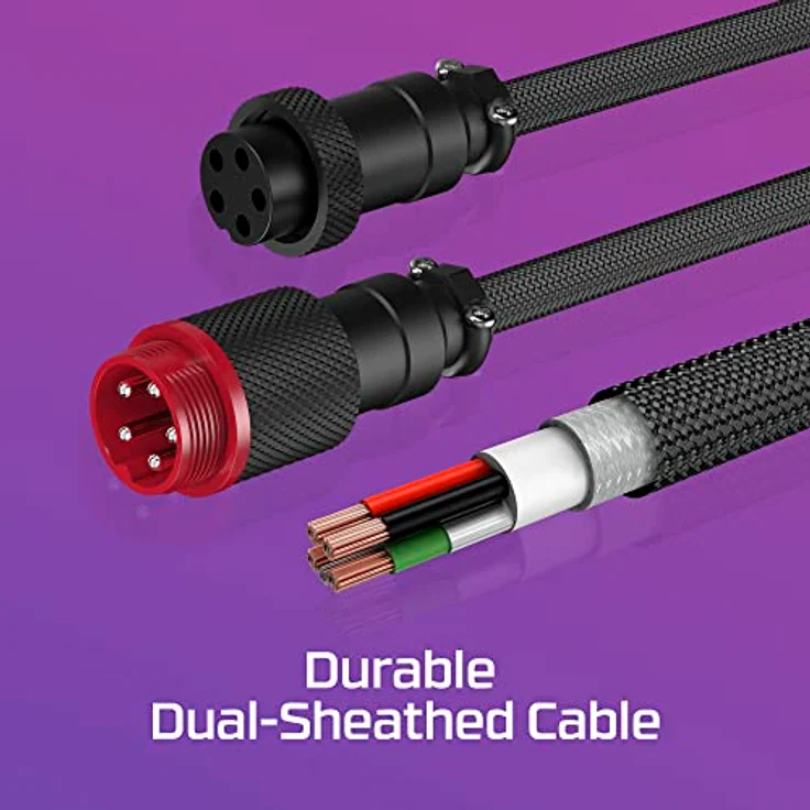 HyperX USBC Coiled Cable, Spiral-Verbindungskabel, USB Typ A & USB-C, 120 cm, in verschiedenen Farben erhältlich – Bild 3