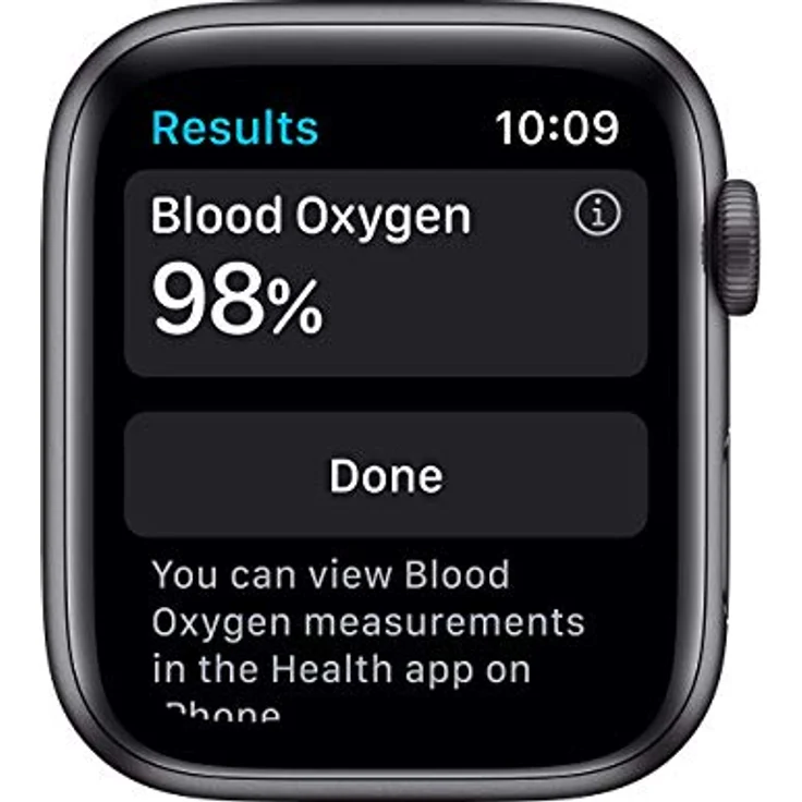 Apple Watch Series 6 (GPS + Zellular, 44MM), Aluminiumgehäuse Space Grau, mit Schwarz Sportarmband, Blutsauerstoffmessung, EKG-App, Always On Retina-Display – Bild 2