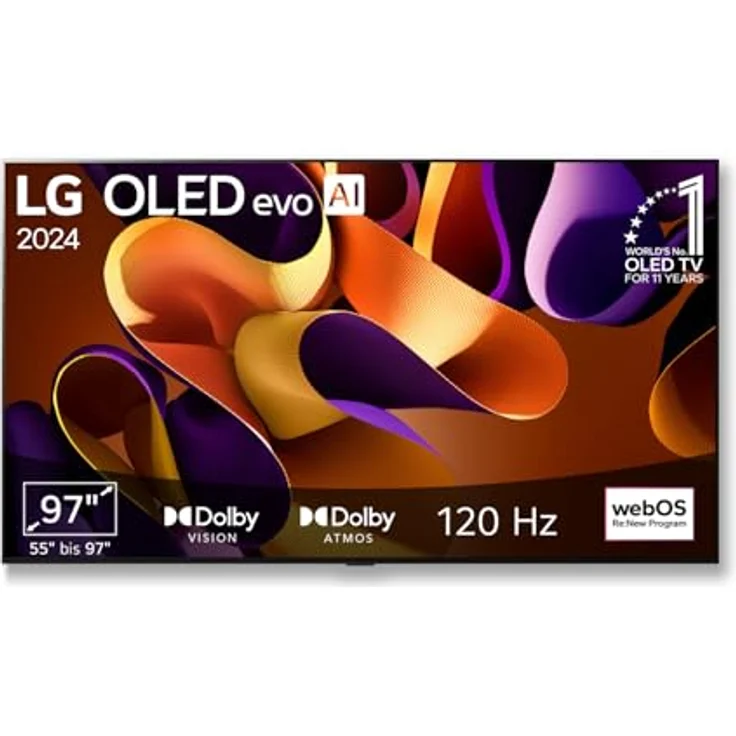 LG OLED97G48LW TV 97" (246 cm) OLED evo Fernseher mit Brightness Booster Max, Dolby Vision, bis zu 120Hz, Schwarz – Bild 1
