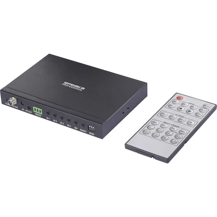 SpeaKa Professional SP-HDS-QMV200, 4-Port HDMI Quad Multi-Viewer mit Picture-in-Picture-Funktion, 3480 x 2160 Pixel