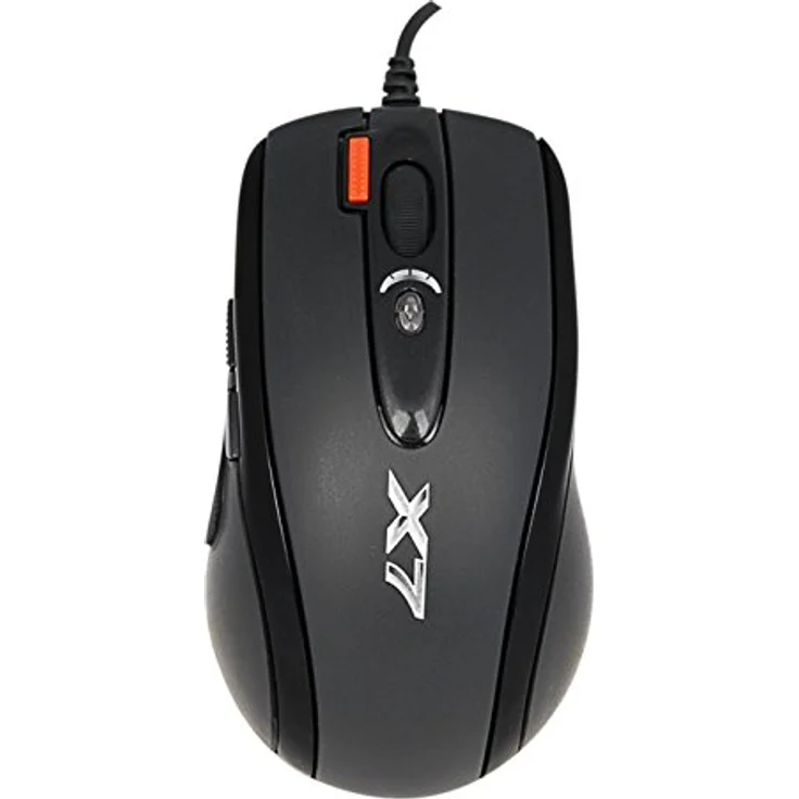 A4Tech Oscar Optische Gaming-Maus X-710BK mit USB-Anschluss, 2000 DPI, Schwarz, für Windows 2000-XP-M2005-XP (x64)-2003 (x64)-Vista – Bild 2