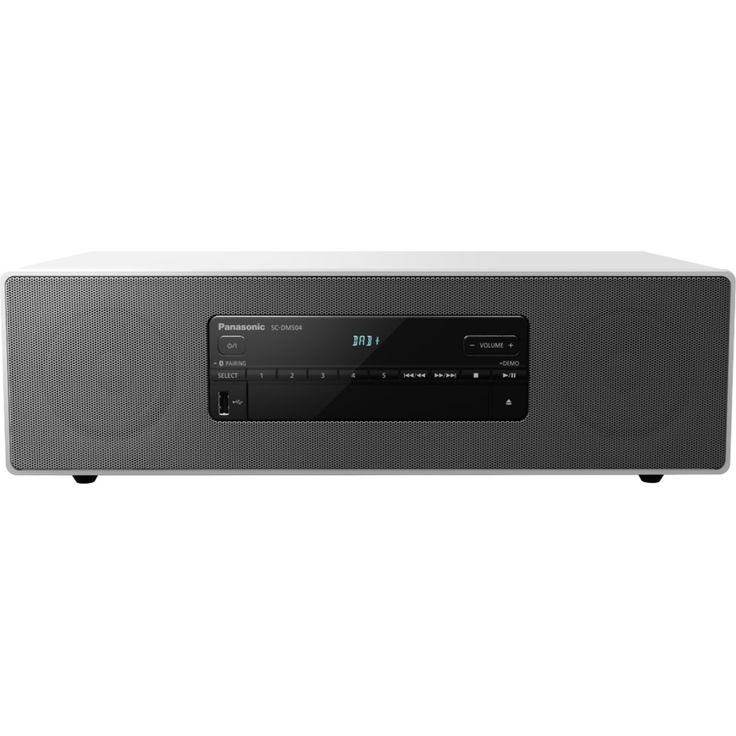 Panasonic SC-DM504EG-W Micro HiFi in weiß (40 Watt RMS, Digital DAB+, CD, UKW, Bluetooth, USB, AUX)