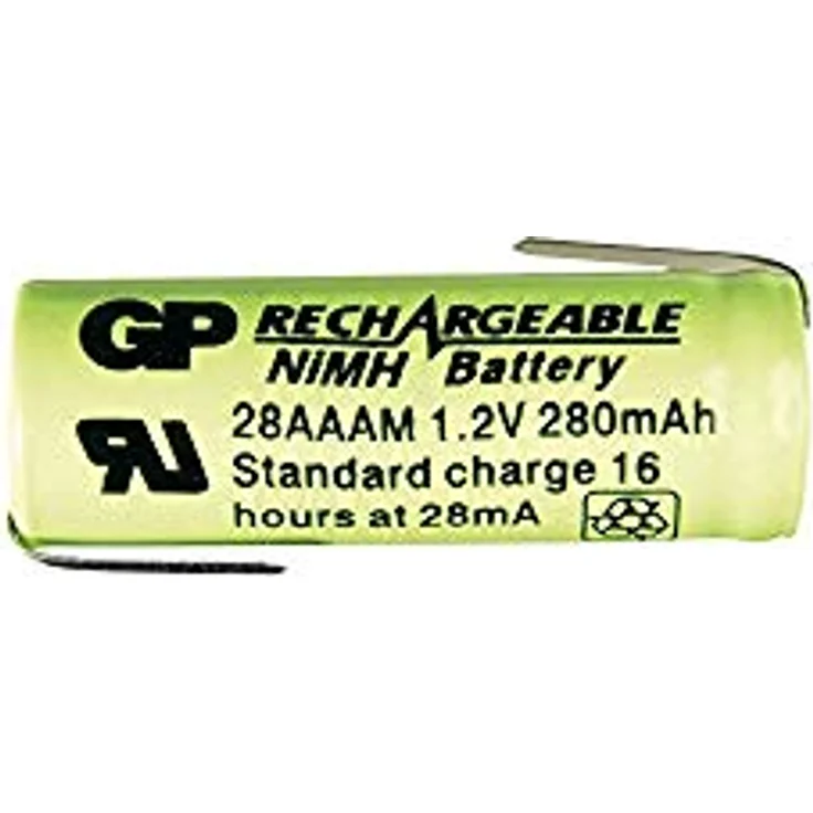 GP TONER NiMH-Akku, Industriezelle mit Lötfahnen, 29,3x10,2mm, 1,2V/400mAh
