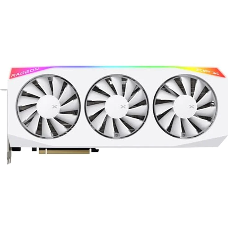 XFX Mercury AMD Radeon RX 9070XT OC White Magnetic Air Edition Grafikkarte mit RGB 16GB GDDR6 HDMI 3xDP, AMD RDNA™ 4 (RX-97TMARGW9) – Bild 4