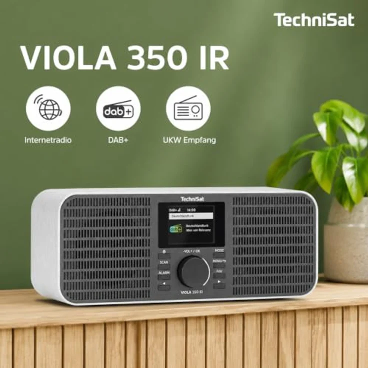 TechniSat VIOLA 350 IR – 16 Watt Stereo Internetradio mit DAB+, UKW, Bluetooth 5.3, AUX in, Silber – Bild 3