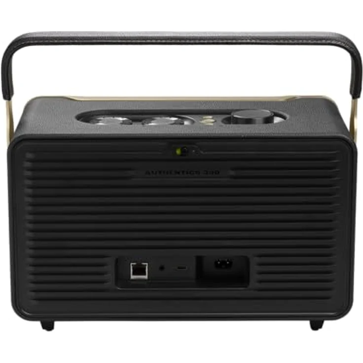 JBL Authentics 300 Tragbarer Smart Home Lautsprecher – 70er Jahre Retro-Design Bluetooth Box – Mit Google Assistant, Kompatibel mit Amazon Alexa, AirPlay One App – Schwarz – Bild 4