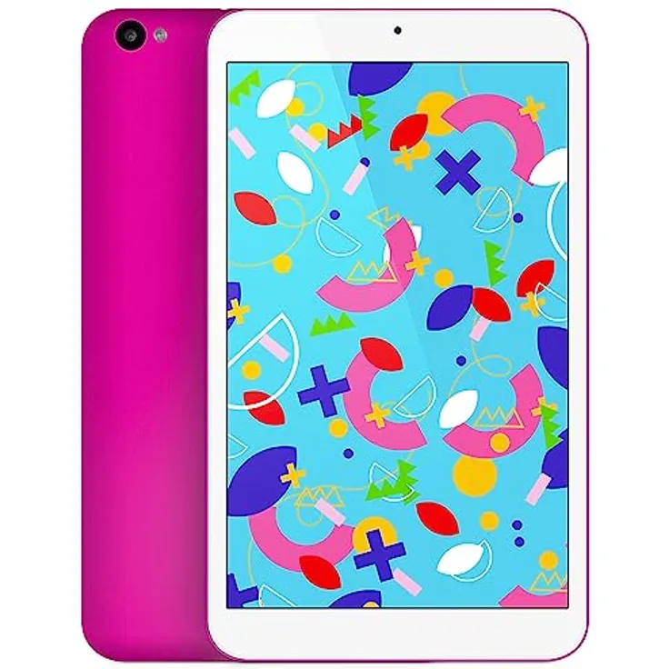 SPC Gravity 3 Mini – Tablet für Kinder mit 8" Display, Kindersicherung, 4GB RAM, 64GB erweiterbarer interner Speicher, 4.000 mAh Akku, USB-C, Android 12 – Farbe Rosa