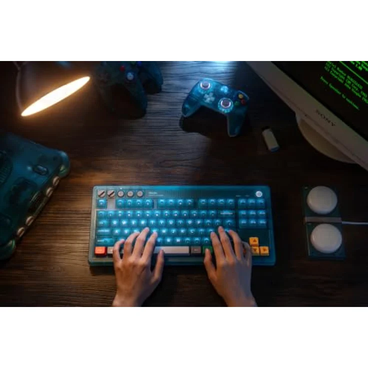 8BitDo Mechanical Keyboard - Clear Blue - Gaming Tastatur mit RGB-Hintergrundbeleuchtung, US International Layout und hot-swappable PCB – Bild 11