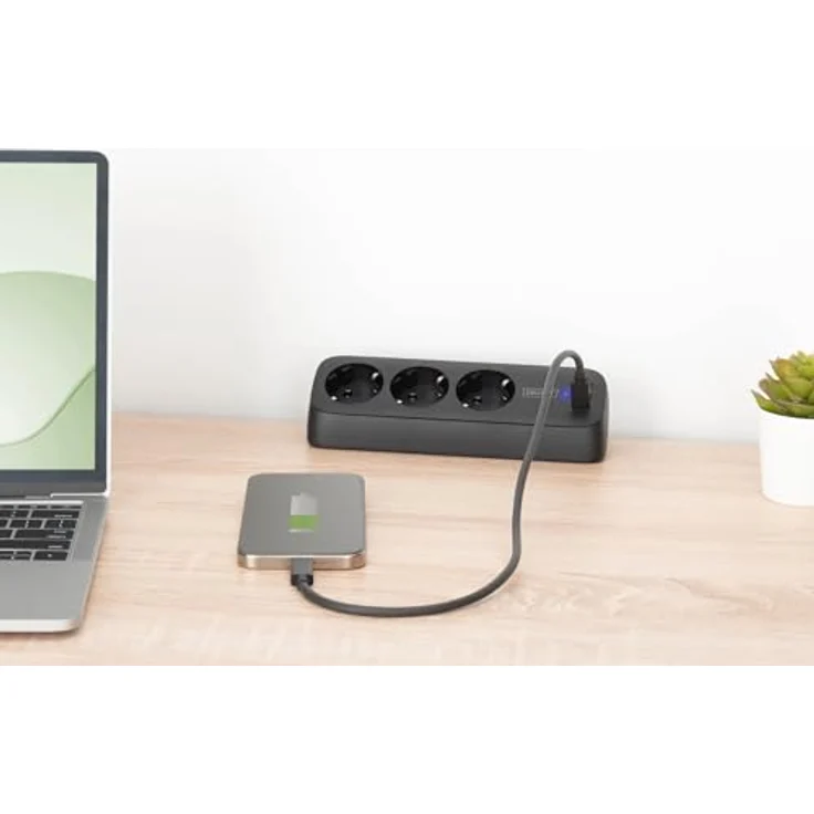Digitus 3-fach Office-Steckdosenleiste mit 2x USB-A und 1x USB-C, Schwarz, 1.50 m, CEE 7/3, erhöhte Sicherheit – Bild 8