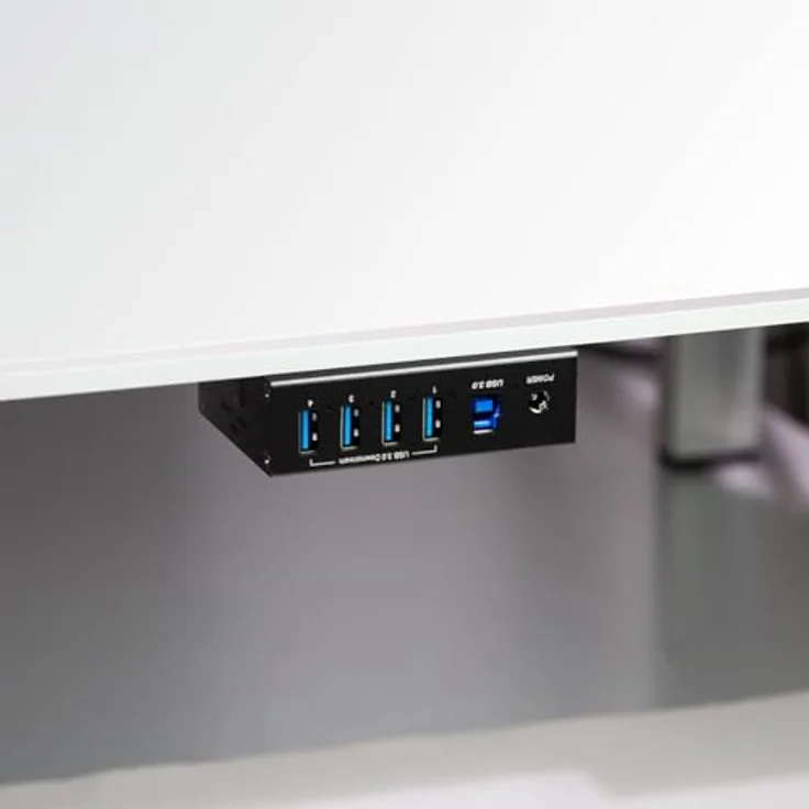 LogiLink 4-Port USB 3.0 Hub, Industrieausführung mit Netzteil, 5 Gbit/s, 10 W, Schwarz, Überstrom-, Überspannungs- und Kurzschlussschutz – Bild 2