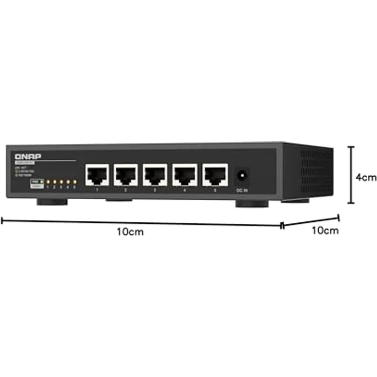 QNAP QSW-3205-5T, 5-Port 10GbE Switch, Plug & Play Unmanaged, Fanless – Bild 10