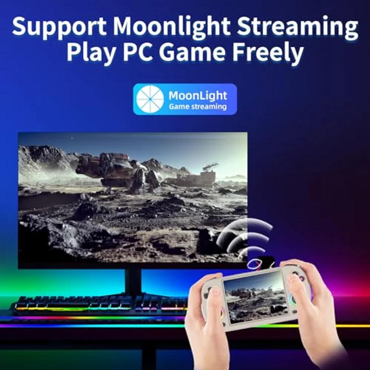 Anbernic Airuidas RG40XXH Handheld Game Console, 4.0'' IPS Display, 5G WiFi, Bluetooth, HDMI und TV-Ausgang, 64GB Speicher, grau – Bild 7