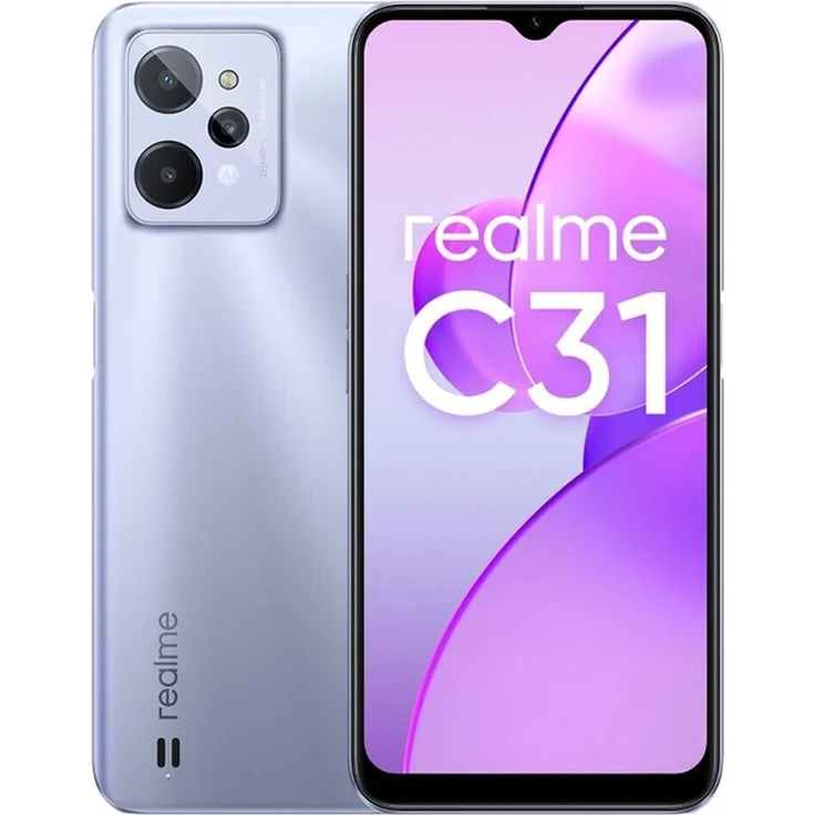 realme C31 Smartphone 16,51cm (6,5 Zoll) IPS-Display, 64GB interner Speicher, 4GB RAM, Dual-SIM, Android 11, Light Silver – Bild 1