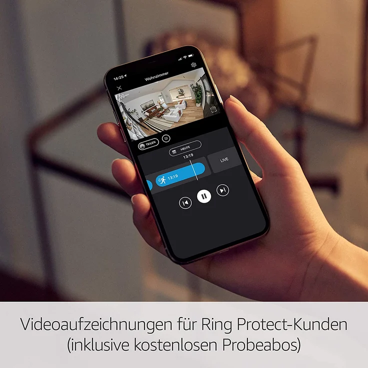 Ring Stick Up Cam Battery Outdoor Kamera, Überwachungskamera mit 1080p HD-Video, witterungsbeständig, geeignet für Haus & Grundstück, Akku und WLAN, Alexa-kompatibel, schwarz (8SC1S1-BEU0) – Bild 5