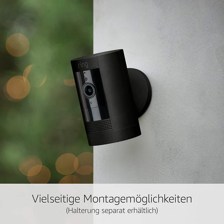 Ring Stick Up Cam Battery Outdoor Kamera, Überwachungskamera mit 1080p HD-Video, witterungsbeständig, geeignet für Haus & Grundstück, Akku und WLAN, Alexa-kompatibel, schwarz (8SC1S1-BEU0) – Bild 4