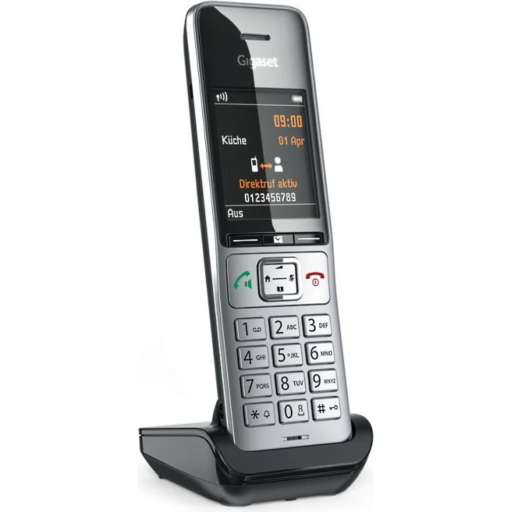 Gigaset COMFORT 500HX, DECT Mobilteil, schwarz, silber – Bild 1