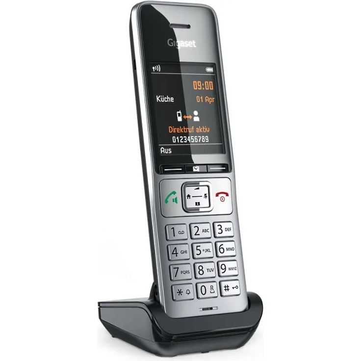 Gigaset COMFORT 500HX, DECT Mobilteil, schwarz, silber