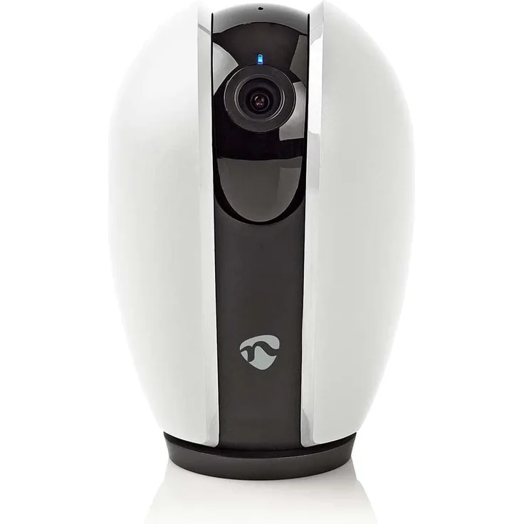 Nedis WIFICI21CGY Smartlife Innenkamera, WLAN, Full HD 1080p, Pan tilt, Cloud Storage (optional) / microSD (nicht enthalten), Nachtsicht, Android / iOS, Dunkelgrau / Weiß