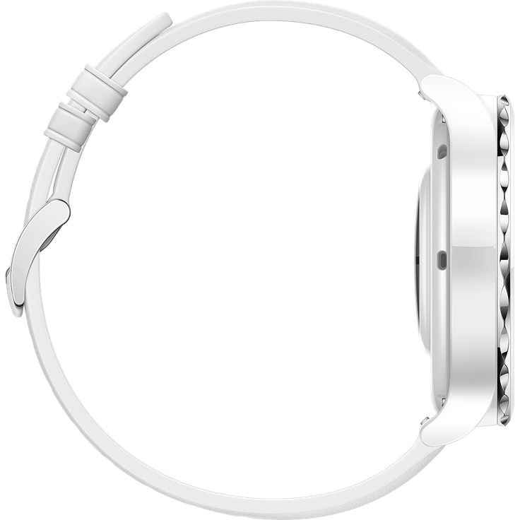 Huawei Watch GT3 Pro Smartwatch GPS, Damen, 43mm, Lederarmband, White Leather – Bild 4