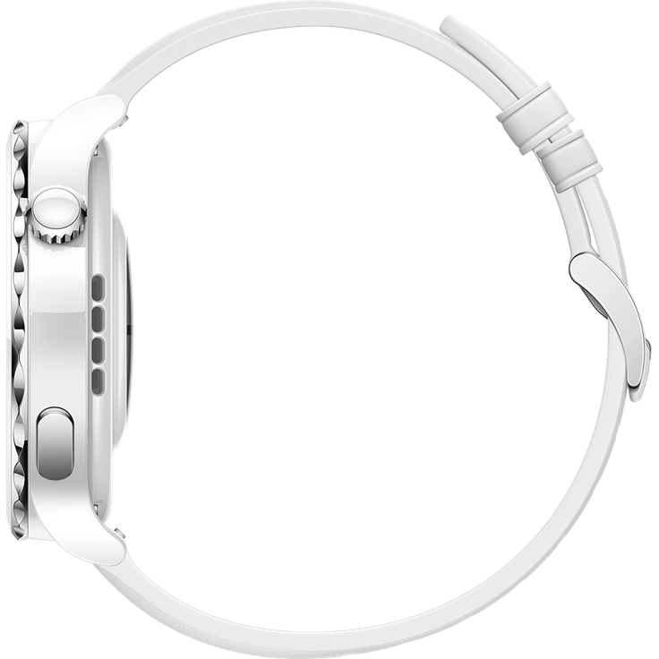 Huawei Watch GT3 Pro Smartwatch GPS, Damen, 43mm, Lederarmband, White Leather – Bild 3