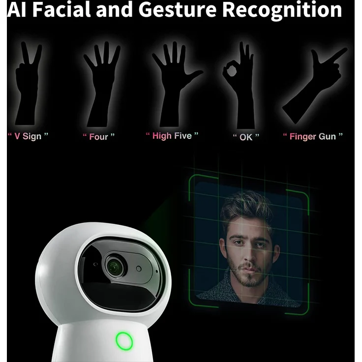 Aqara Camera Hub G3 2K Sicherheitstür-Kamera, AI Gesichts- und Gestenerkennung, 360° Betrachtungswinkel durch Schwenken und Neigen, funktioniert mit Apple HomeKit Secure Video, Amazon Alexa, Google Assistant, IFTTT – Bild 3