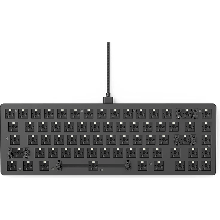Glorious PC Gaming Race GMMK 2 Compact Barebone, ISO-Layout, mechanische Tastatur für Modding-Enthusiasten und Profis, 18 Presets RGB-Beleuchtung, Full NKRO und Anti-Ghosting, Schwarz (GATA-1670) – Bild 1