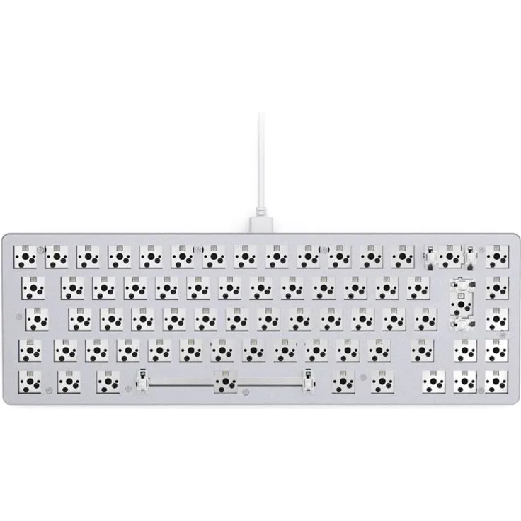Glorious GMMK 2 Compact-Tastatur - Barebone, ISO-Layout, weiß