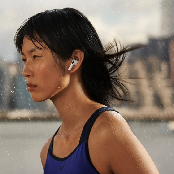 Apple AirPods 3. Generation (2022) mit Lightning Ladecase True Wireless In-Ear-Kopfhörer mit Bluetooth, Mikrofon, weiß (MPNY3ZM/A) – Bild 3