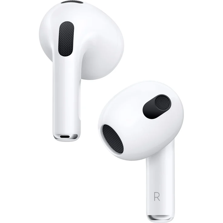 Apple AirPods 3. Generation (2022) mit Lightning Ladecase True Wireless In-Ear-Kopfhörer mit Bluetooth, Mikrofon, weiß (MPNY3ZM/A) – Bild 2