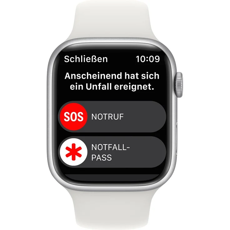 Apple Watch Series 8 Smartwatch GPS + Cellular, 45mm, Aluminiumgehäuse Silber, Sportarmband Weiß (MP4J3FD/A) – Bild 6