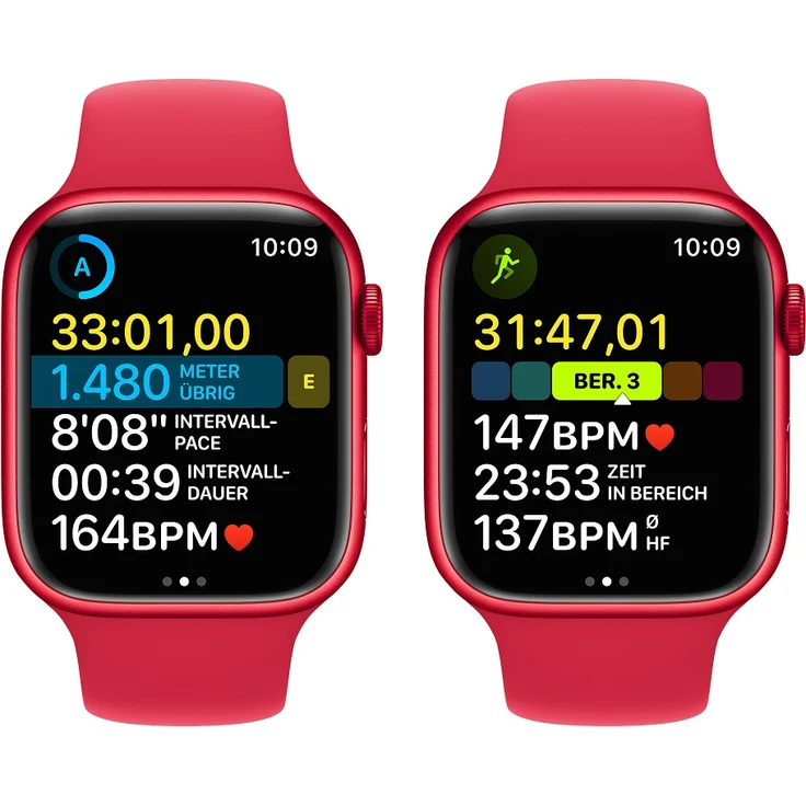 Apple Watch Series 8 Smartwatch GPS + Cellular, 45mm, Aluminiumgehäuse (PRODUCT)RED, Sportarmband (PRODUCT)RED (MNKA3FD/A) – Bild 7