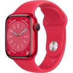 Apple Watch Series 8 Smartwatch GPS + Cellular, 41mm, Aluminiumgehäuse (PRODUCT)RED, Sportarmband (PRODUCT)RED (MNJ23FD/A)