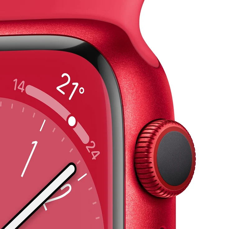 Apple Watch Series 8 Smartwatch GPS + Cellular, 45mm, Aluminiumgehäuse (PRODUCT)RED, Sportarmband (PRODUCT)RED (MNKA3FD/A) – Bild 3