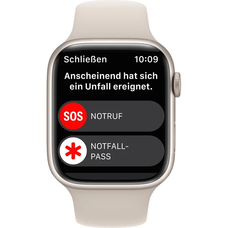 Apple Watch Series 8 Smartwatch GPS + Cellular, 45mm, Aluminiumgehäuse Polarstern, Sportarmband Polarstern (MNK73FD/A) – Bild 6