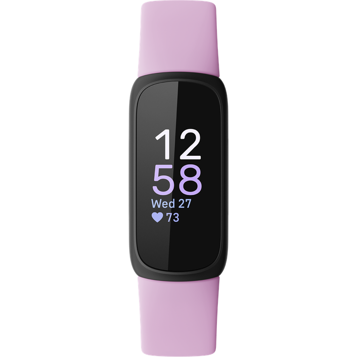 Fitbit Inspire 3 Fitness-Tracker Unisex, Einheitsgröße, Silikonarmband, Fliedertraum/Schwarz – Bild 2