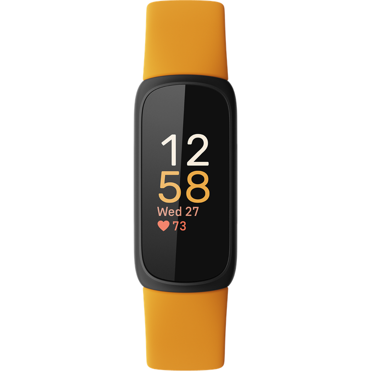 Fitbit Inspire 3 Fitness-Tracker Unisex, Einheitsgröße, Silikonarmband, Morgensonne/Schwarz – Bild 2