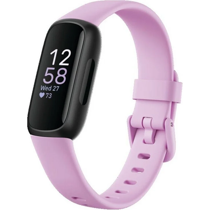 Fitbit Inspire 3 Fitness-Tracker Unisex, Einheitsgröße, Silikonarmband, Fliedertraum/Schwarz – Bild 3