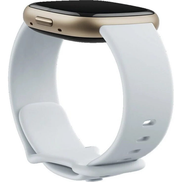Fitbit Sense 2 Smartwatch GPS, Damen, 40,5mm, Silikonarmband in Nebelblau, Aluminiumgehäuse in Softgold – Bild 3