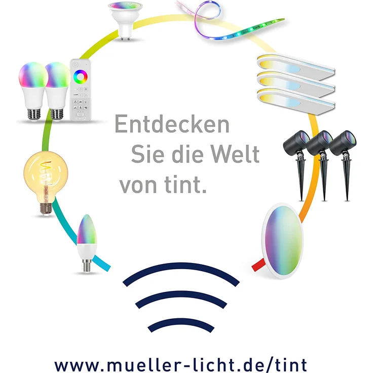 Müller-Licht tint LED Leuchtmittel Reflektor white GU10 5,1W 350lm ZigBee Sprachsteuerung Smart Home – Bild 9