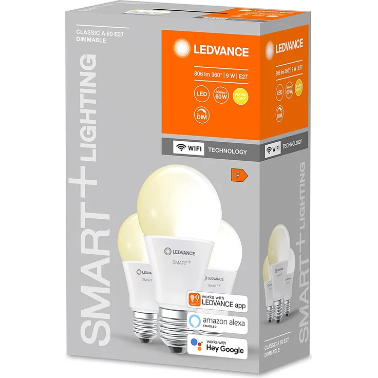 LEDVANCE SMART+ 3er Pack Classic E27 Leuchtmittel dimmbar 9W warmweiß – Bild 5
