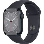Apple Watch Series 8 Smartwatch GPS, 41mm, Aluminiumgehäuse Mitternacht, Sportarmband Mitternacht (MNP53FD/A)