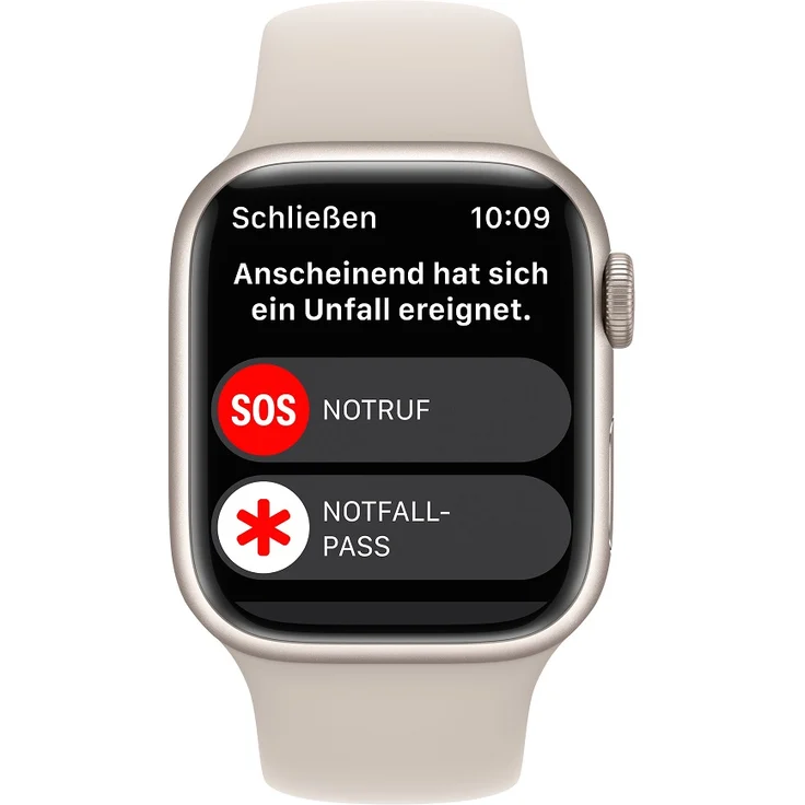Apple Watch Series 8 Smartwatch GPS, 41mm, Aluminiumgehäuse Polarstern, Sportarmband Polarstern (MNP63FD/A) – Bild 6