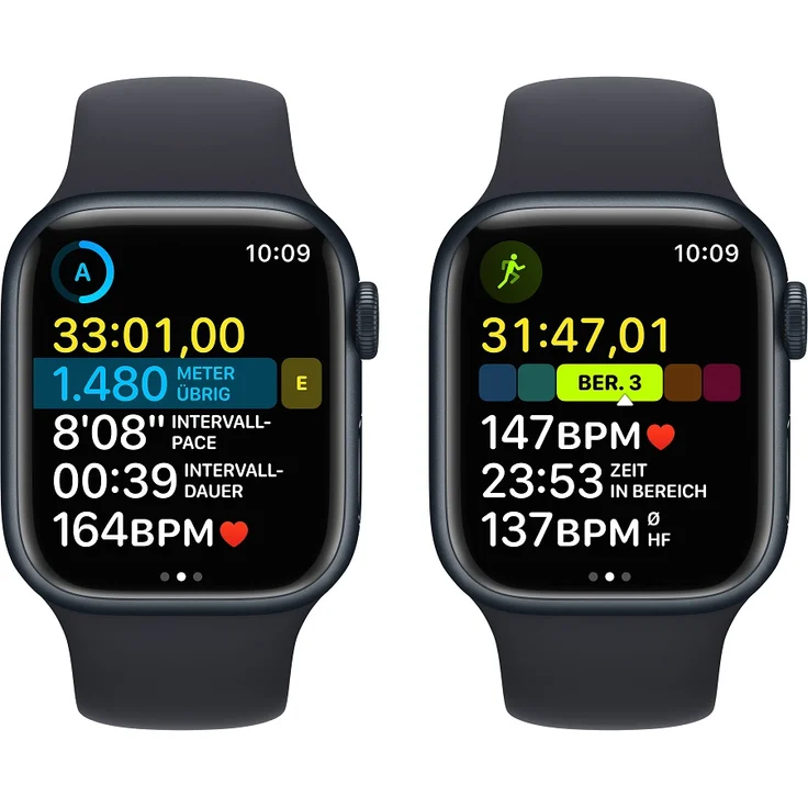 Apple Watch Series 8 Smartwatch GPS, 41mm, Aluminiumgehäuse Mitternacht, Sportarmband Mitternacht (MNP53FD/A) – Bild 7
