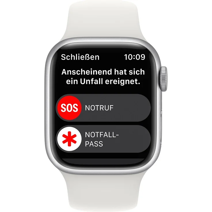 Apple Watch Series 8 Smartwatch GPS, 41mm, Aluminiumgehäuse Silber, Sportarmband Weiß (MP6K3FD/A) – Bild 6