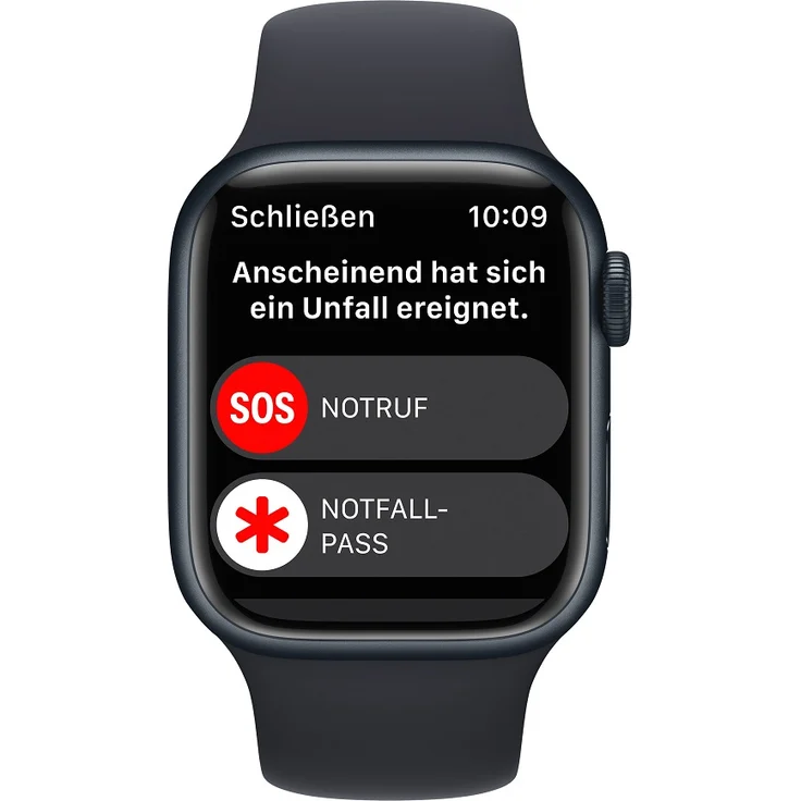 Apple Watch Series 8 Smartwatch GPS, 41mm, Aluminiumgehäuse Mitternacht, Sportarmband Mitternacht (MNP53FD/A) – Bild 6